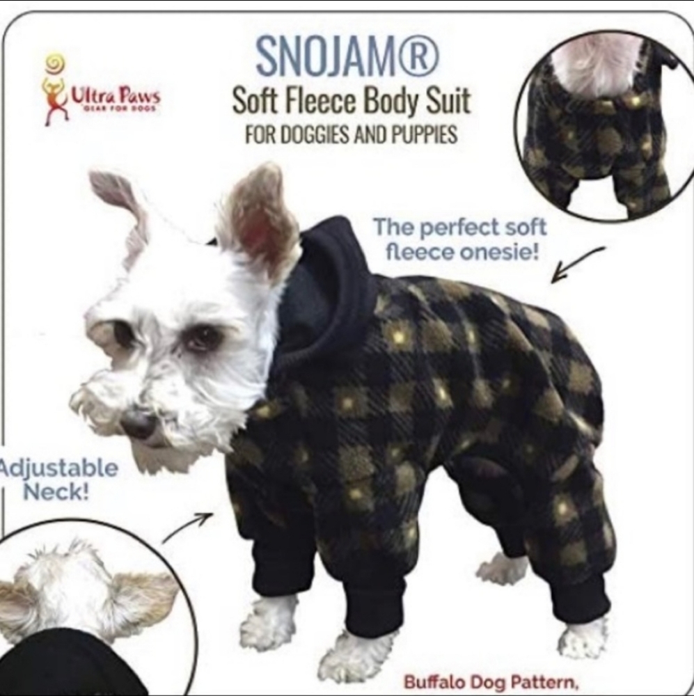 Ultra Paws Snojam Indoor/Outdoor Full Body Fleece Dog Outfit XS